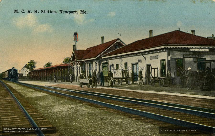 Postcard: Maine Central Railroad Station, Newport, Maine